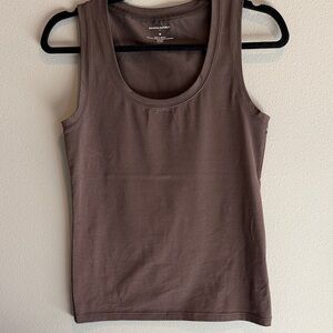 Banana Republic Women's Scoop Neck Tank in Chocolate Brown